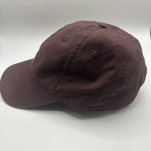 Carhartt Dark Maroon with Brown Logo Men’s Cap - Picture 5 of 8